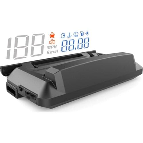 The 5" Head-up Display of OBD2 HUD Car Digital Electronics GPS Speedometer Speeding Warning Auto Accessories
