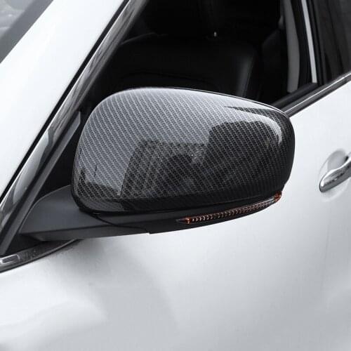 For Renault Kadjar 2016 2017 2018 Car styling ABS Carbon fibre rear view Rearview Side glass Mirror Cover trim frame 2pcs