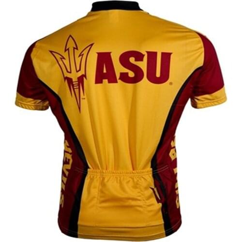 CUSROO ASU Short-Sleeve Cycling Jersey Custom Made Ropa Ciclismo Short Sleeve Outdoor Sports Jersey Polyester Racing Jersey