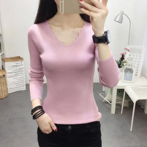 Женские пуловеры с V-образным вырезом Jlong China At AliExpress