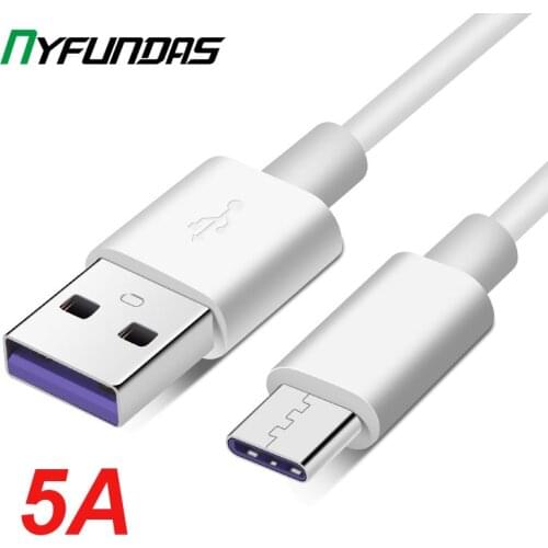 5A USB Type C Cable For Huawei P30 Pro Mate 20 Lite 10 9 P20 P10 Honor 20 V10 V20 10 9X Supercharge Fast Charger Quick Charging