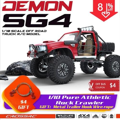 CROSS RC 1/10 kit SG4 4X4 4WD DEMON Rock Scale Crawler ABS Hard Body with Metal Axles sports crawler