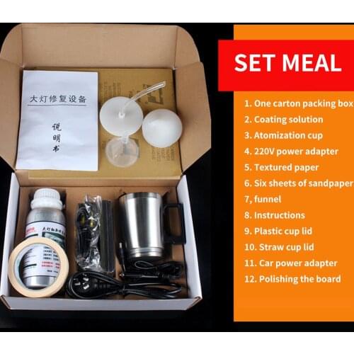 Car Headlight Polish Restoration Refurbishment Scratch Repair Kit Anti-Scratch Hydrophobic Car Headlight Repair Polish