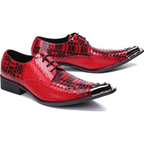 Fashion Mens Red Wedding shoes Chic Pointy Toe Lace Up Mens Leather Shoes Soft Sheepskin Party Elegant Mens Shoes Plus Size