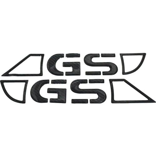 KODASKIN Motorcycle Black Carbon Motorcycle Emblem Badge Decal 3D Tank Wheel Logo "GS" Sticker For GS