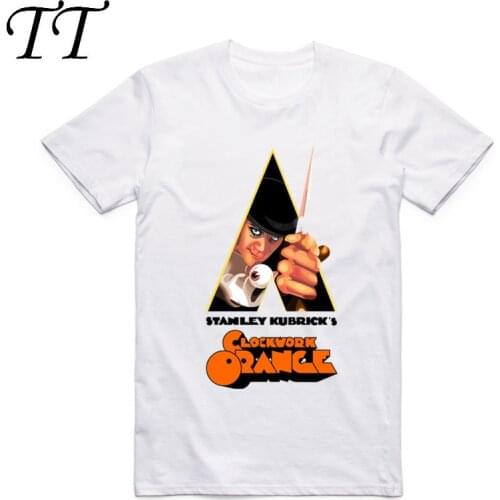 2019 Summer Fashion Men Print Stanley Kubricks Clockwork Orange T-shirt O-Neck Short Sleeve Alex Malcolm McDowell Tee T shirt