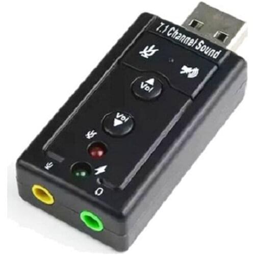 New 7.1 External USB Sound Card USB To Jack 3.5mm Headphone Audio Adapter Micphone Sound Card for Mac Win Compter Android Linux