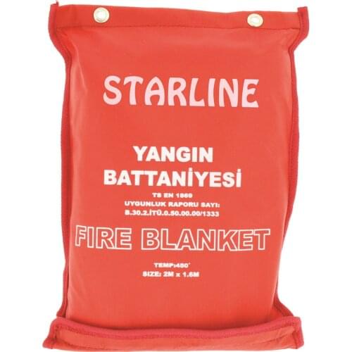 Starline Fire Blanket Temp 450 C 2MX1,6M Blanket Emergency for Kitchen, Suppression Flame Retardant Safety Blanket for Home