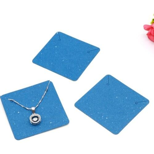 Wholesale 500pcs/lot Fashion Necklace Display Paper Cards 5x5cm Multi Colors Special Paper Jewelry DIY Making Packing Hang Tags