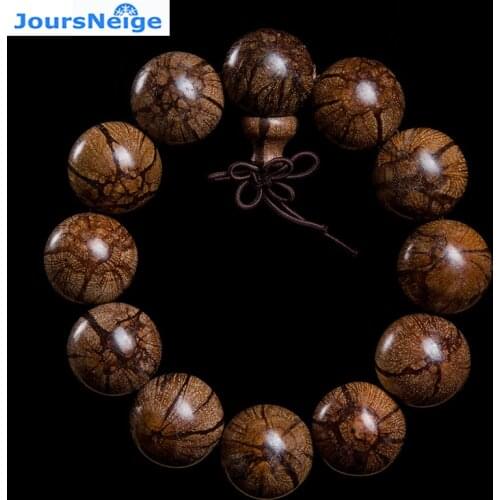 Factory Wholesale Plum blossom Pattern Natural Wooden Bracelets Wood Buddha Beads Hand String Lucky For Men Women Jewelry
