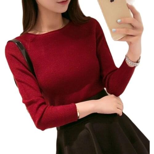 2019 Autumn spring cashmere sweater women fashion sexy big o-neck women sweaters and pullover warm Long sleeve Knitted OH100