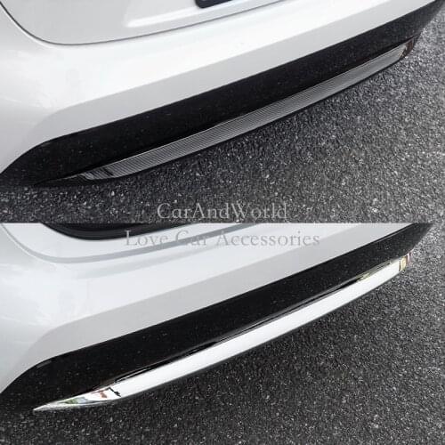 Rear Door Trims Tail Trunk Bumper Frame Strip Cover Chrome Sticker For Toyota Corolla 2019 2020 Car Styling Molding Accessories
