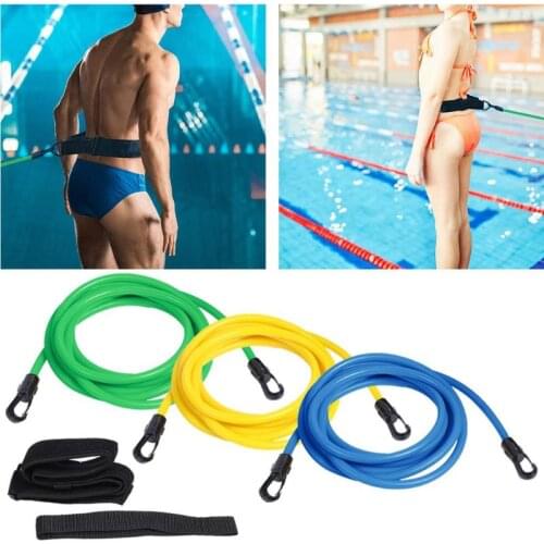Swim Training Resistance Elastic Belt Latex Tubes Various Specifications Styles Adult Kids Swimmer Leash Safety Rope