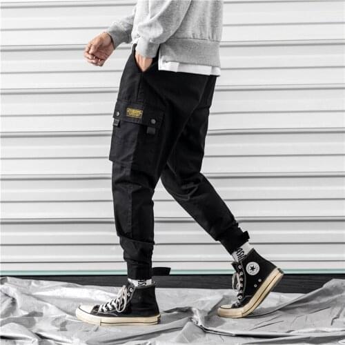 Foctory OEM Mens Overall Pants Mens Boys Spring and Autumn Models Korean Trend Casual Trousers Multicolor Cargo Trousers