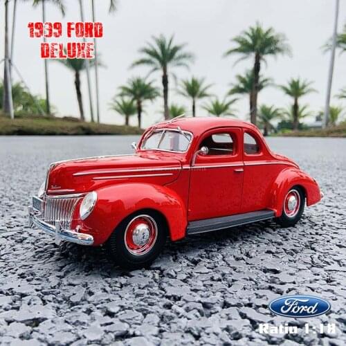 Maisto 1:18 1939 Ford Deluxe Car Alloy Retro Car Model Classic Car Model Car Decoration Collection gift
