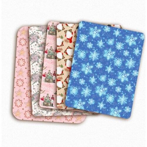 Christmas Polyester Cotton Fabric Snowflake Printed Cloth Sheet By The Meter For Sewing Dress Clothes DIY Crafts Supplies 45*145