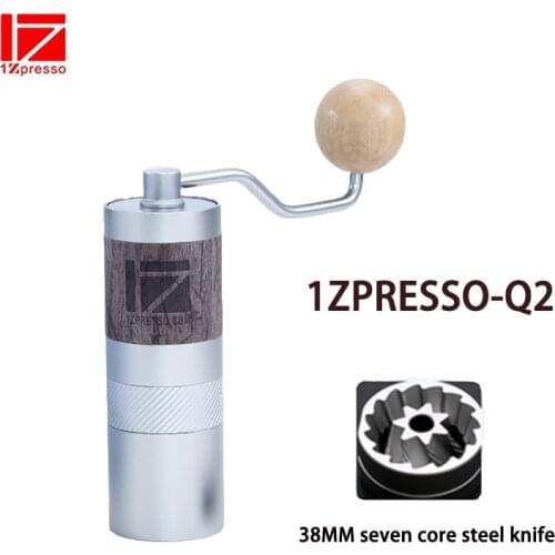 1Zpresso Q2 Manual Grinder Burr Grinder Kitchen Grinding Tools Mini Bean Milling Stainless Steel Adjustable Coffee Bean Mill 20g