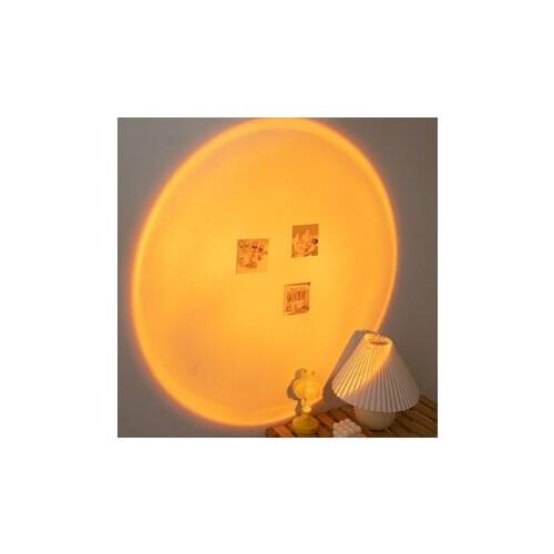 Take photos outside your home with dreamy rainbow projection atmosphere maker usb charged mini sunset light J06