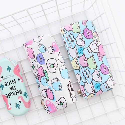 Cute Cartoon Fabric Pencil Case Etui KawaiI Pencil Bags Pen Box Pen Cases For Girls School Supplies Korean Stationery