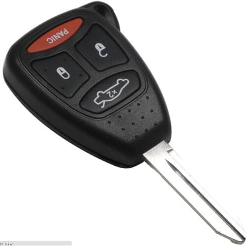 Uncut Blade 3+1/4 Buttons Remote Key Shell for Chrysler 300C Sebring Wrangler Dodge Jeep Cruiser Compass