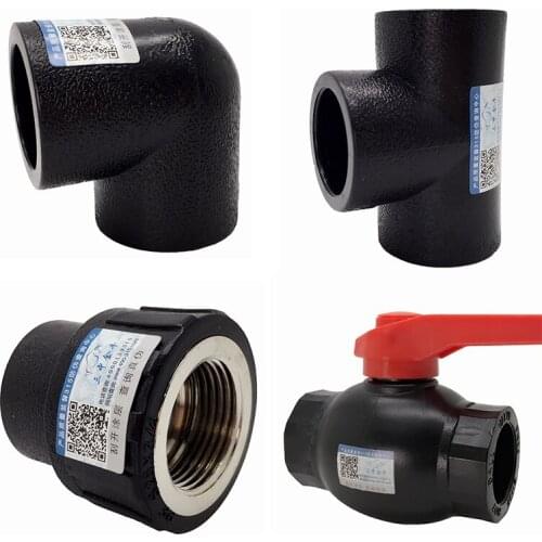 Gogo Water pipe pipe PE socket type equal tee T20-T50 water supply joint pipe fittings