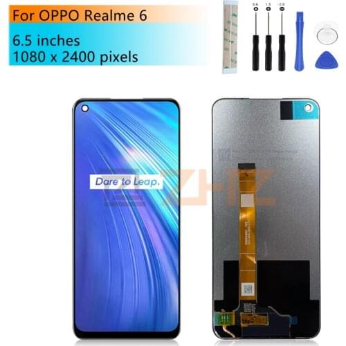 For Oppo Realme 6 LCD Display Touch Screen Digitizer Assembly For Realme 6 LCD RMX2001 replacement Repair Parts 6.5"