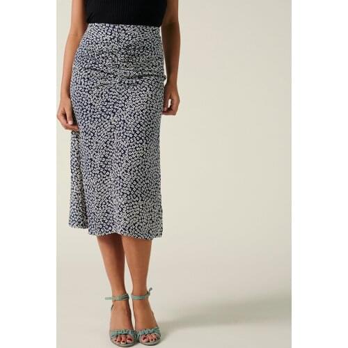 High Waist Skirts Womens 2020 Vintage Print Floral Summer Woman Skirts For Women Casual Pencil Midi Chiffon Summer Skirt