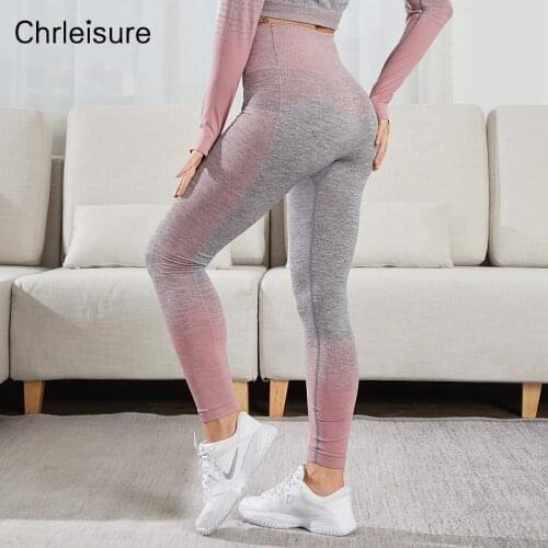 CHRLEISURE Women Gym Leggings Fitness High Waist Push Up Sexy Seamless Pants Workout Running Sweatpants Quick-drying Leggings