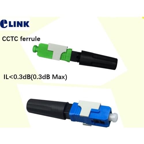 100pcs FTTH SC UPC APC fast connector CCTC ferrule IL