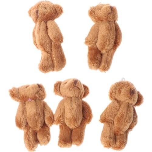 5PCS Kawaii Small Bears Plush Soft Toys Pearl Velvet Dolls Gifts Mini Teddy Bear