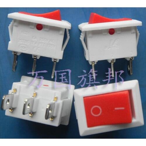 6A 250VAC 21*15mm 3P rockey switch / ship switch red key