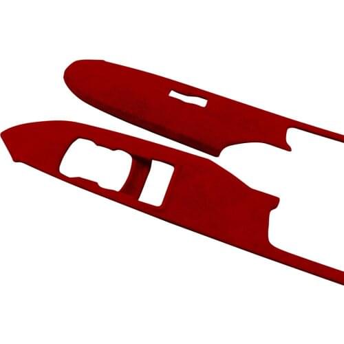 Alcantara Suede Leather Car Window Switch Panel Cover Trim Sticker Decal Fit for Ford Mustang 15-19