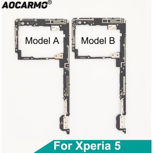 Aocarmo For Sony Xperia 5 / X5 J8210 J9210 Back Middle Frame Motherboard Holder Cover Rear Plate Antenna