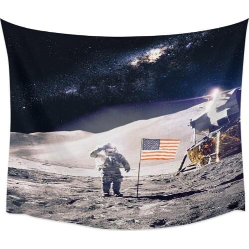 Astronaut Space Moon Wall Tapestry Home Wall Decor Tapestry Cover Beach Towel Picnic Mat Yoga Mat