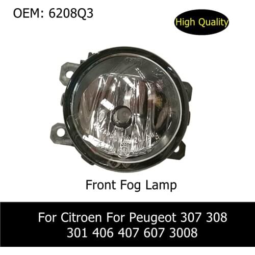 6208Q3 Front Fog Lamp For Citroen C4 C5 BERLINGO For Peugeot 208 307 308 301 406 407 408 607 3008 4008
