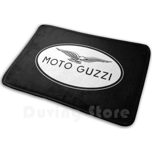Moto Guzzi Fan Art Logo White Vintage Soft Non-Slip Mat Rug Carpet Cushion Moto Guzzy Moto Guzzi Classic Classics Bike