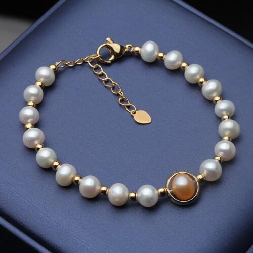 Natural Freshwater Pearl Bracelet White Pearl Bracelet For Woman Adjustable Romantic Wedding Party Accessories Wholesale