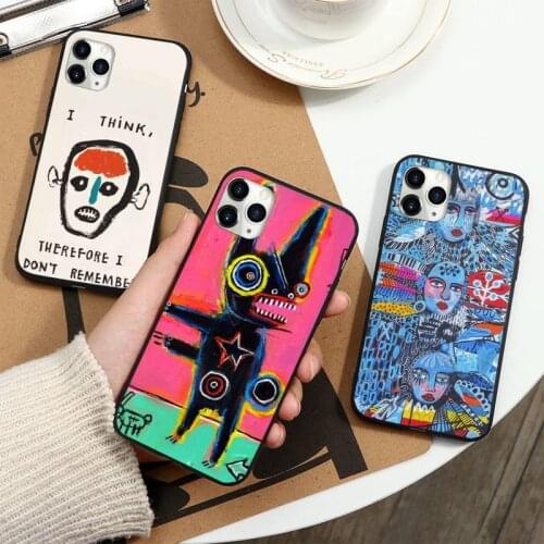 Jean Michel Basquiat art aesthetics Phone Case for iPhone 11 12 pro XS MAX 8 7 6 6S Plus X 5S SE 2020 XR cover coque funda
