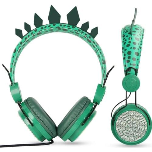 Kids Headphones Adjustable 3.5mm Jack Wired On-Ear Headset With Built-in Mic For Children Boys Girls