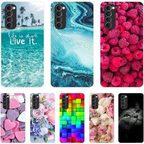 For OPPO Reno 4 Pro Case CPH2109 Bumper Silicone TPU Soft Phone Cover For OPPO Reno 4 Pro 4G Cases Cartoon fundas Reno4 Pro 4G