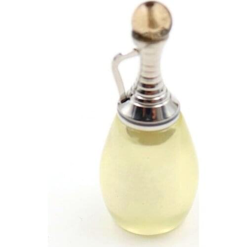 FYJS Unique White K Perfume Bottle Lemon Crystal Pendant Tiger Eye Stone Jewelry for Elegant Women Gift