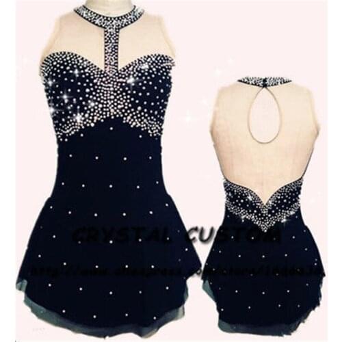 Crystal Custom Figure Skating Dress Girls New Brand Ice Skating Clothes For Competition DR4661