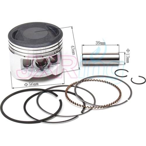 56mm 13mm Pin Piston Ring Kit ZHONGSHEN 140cc Engine PIT PRO DIRT BIKE