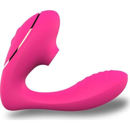 Hot Selling Silicone Electroplated Sucking Vibrating Rod Suction Womens Wear Masturbation Device Sex Tools Vibrator