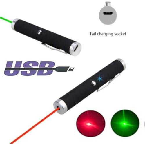 Mini Green Laser Pointer USB Rechargeable High Power 5mW Portable Red Dot Laser High Quality Laser Product
