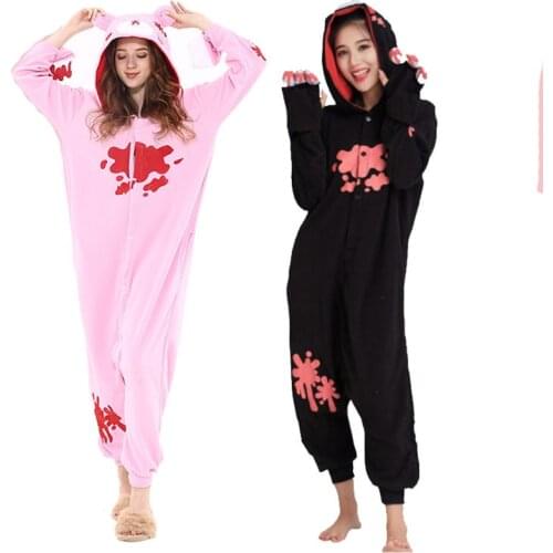Gloomy Bear Kigurumi Pajamas Fleece Onesies For Adults Men Women One-Piece Fancy Suits Cartoon Animal Cosplay Costume Party