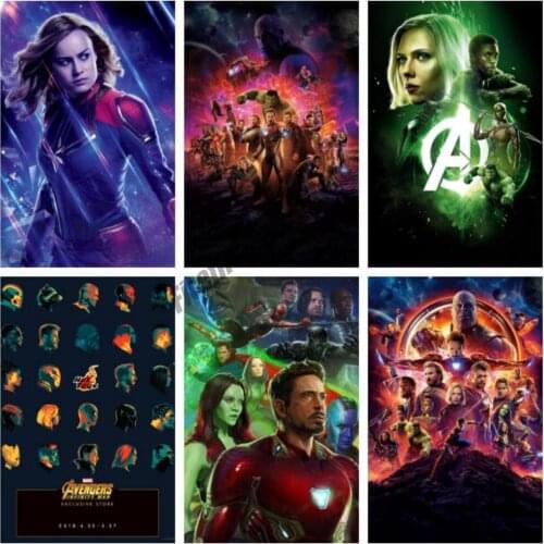 Marvel 5D DIY Diamond Painting Hulk Avengers 4 Cross Stitch Kits Full Drill Diamond Embroidery Mosaic Picture Home Decoration