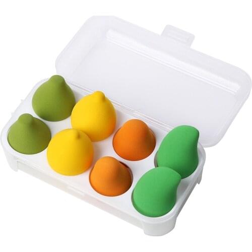 New Arrival Beauty Egg Avocado Peach Lemon Shape Puff Wet and Dry Makeup Egg Portable Soft Beauty Blender Cosmestics Tools Set
