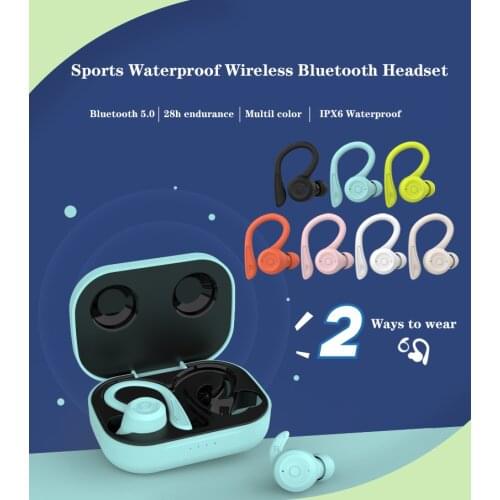 New Arrival TWS Earphones Bluetooth 5.0 IPX6 Waterproof Sport Headset HiFi Sound With Mic For iPhone Xiaomi Huawei