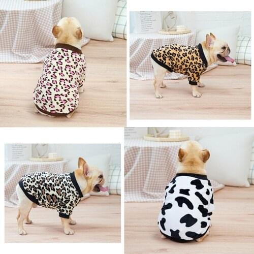 Wholesale New Spring Autumn Winter Xs Dog Clothes For Small Dogs Boy Girls Leopard Fleece Coat Costume Puppy Outfit Pet Clothing